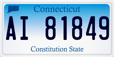 CT license plate AI81849