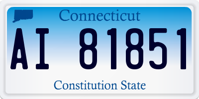 CT license plate AI81851