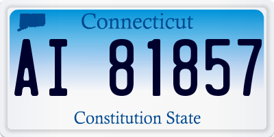 CT license plate AI81857