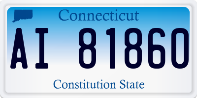 CT license plate AI81860