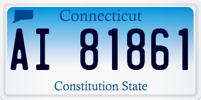 CT license plate AI81861