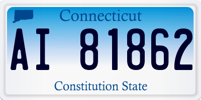 CT license plate AI81862