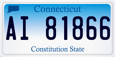 CT license plate AI81866