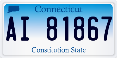 CT license plate AI81867