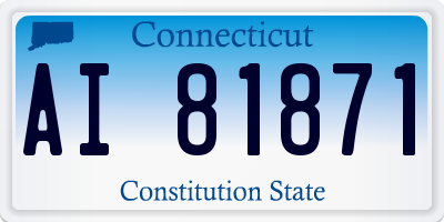 CT license plate AI81871