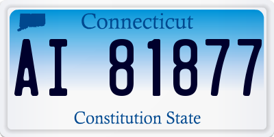 CT license plate AI81877