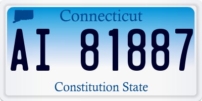 CT license plate AI81887