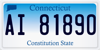 CT license plate AI81890