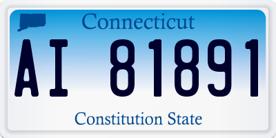 CT license plate AI81891