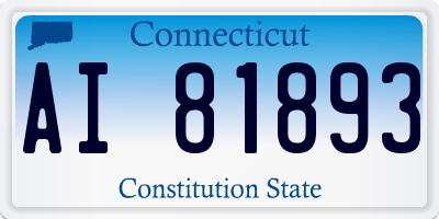 CT license plate AI81893