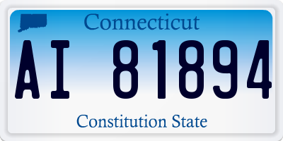 CT license plate AI81894