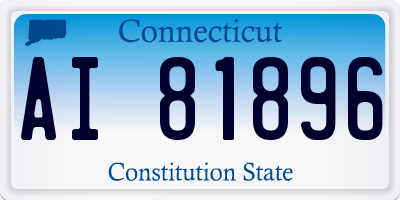CT license plate AI81896