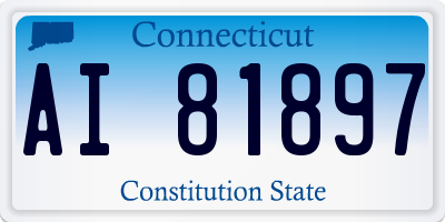 CT license plate AI81897