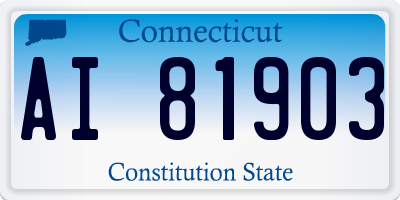 CT license plate AI81903