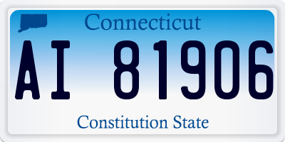 CT license plate AI81906