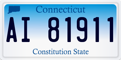 CT license plate AI81911