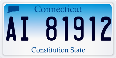 CT license plate AI81912