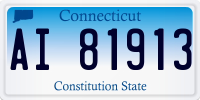 CT license plate AI81913