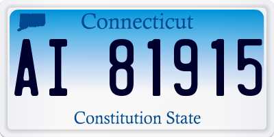 CT license plate AI81915