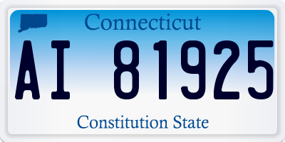 CT license plate AI81925