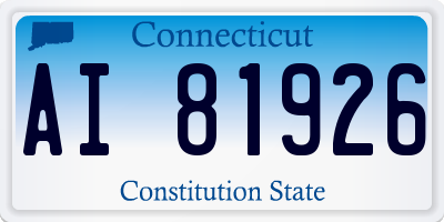 CT license plate AI81926