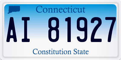 CT license plate AI81927