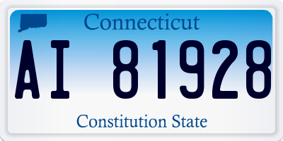 CT license plate AI81928
