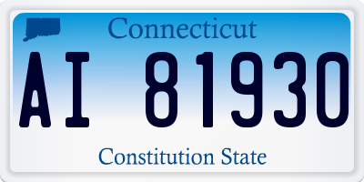 CT license plate AI81930