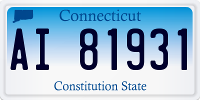 CT license plate AI81931