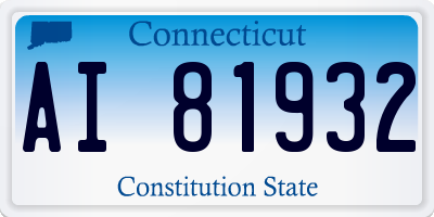 CT license plate AI81932