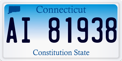 CT license plate AI81938
