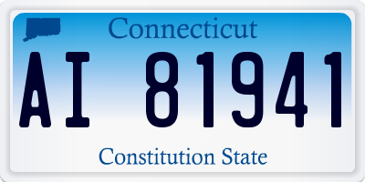CT license plate AI81941