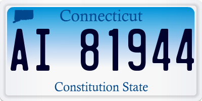 CT license plate AI81944
