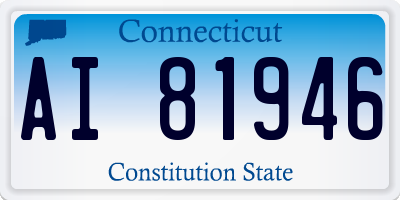 CT license plate AI81946
