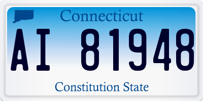 CT license plate AI81948