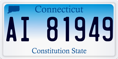 CT license plate AI81949