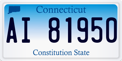 CT license plate AI81950