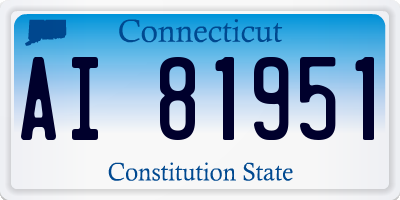 CT license plate AI81951