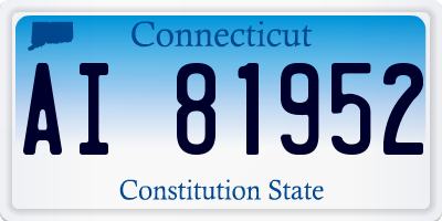 CT license plate AI81952