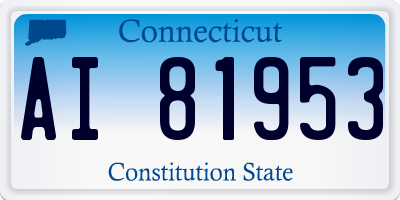 CT license plate AI81953