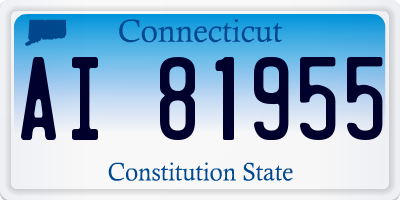 CT license plate AI81955