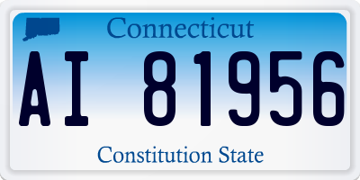 CT license plate AI81956