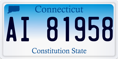 CT license plate AI81958