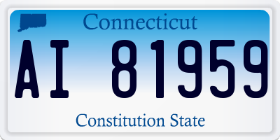 CT license plate AI81959