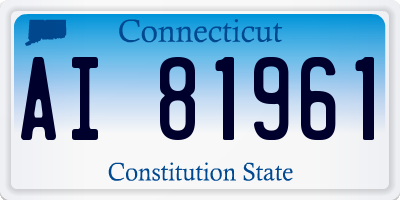 CT license plate AI81961