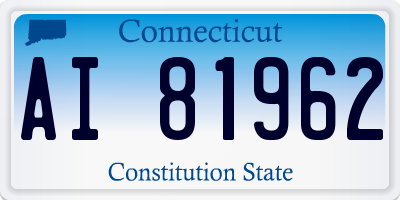 CT license plate AI81962
