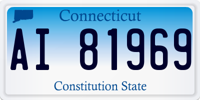 CT license plate AI81969