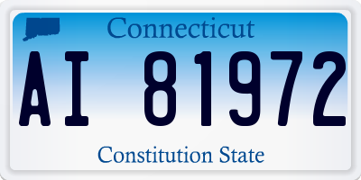 CT license plate AI81972