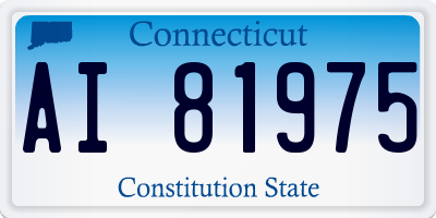 CT license plate AI81975