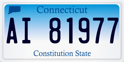 CT license plate AI81977